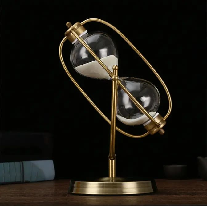 Premium Metal Hourglass Sand Timer Elegant Home & Office Decor