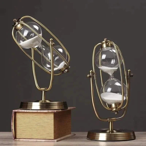 Premium Metal Hourglass Sand Timer Elegant Home & Office Decor