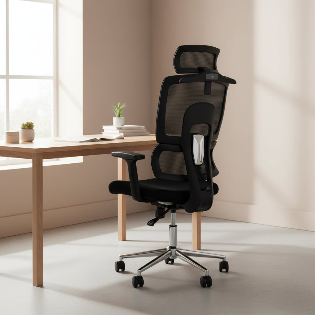 Premium Orthopedic Mesh Office Chair with Double Back Support and Adjustable Headrest Furniture Office Furniture