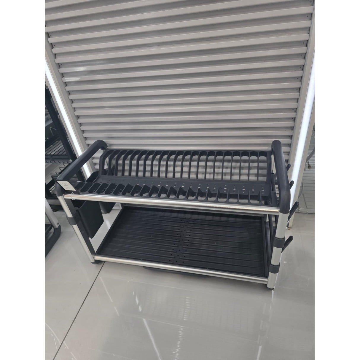 Premium Quality 2-Tier Aluminium Dish Drainer 60.9×34.2×26.7cm