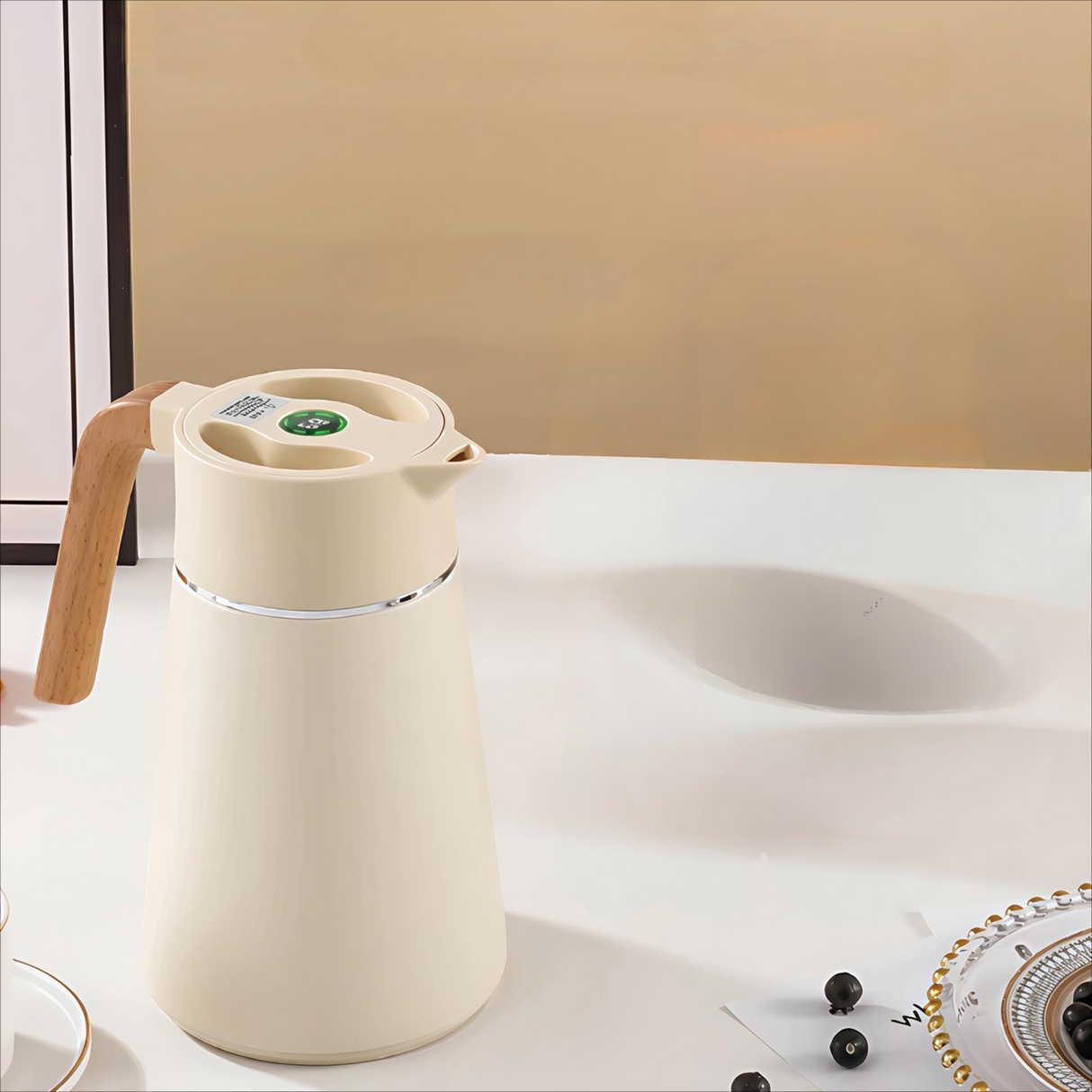 Premium Quality Double Wall Copper Plated Thermal Vacuum Flask with Filter – 1.5L