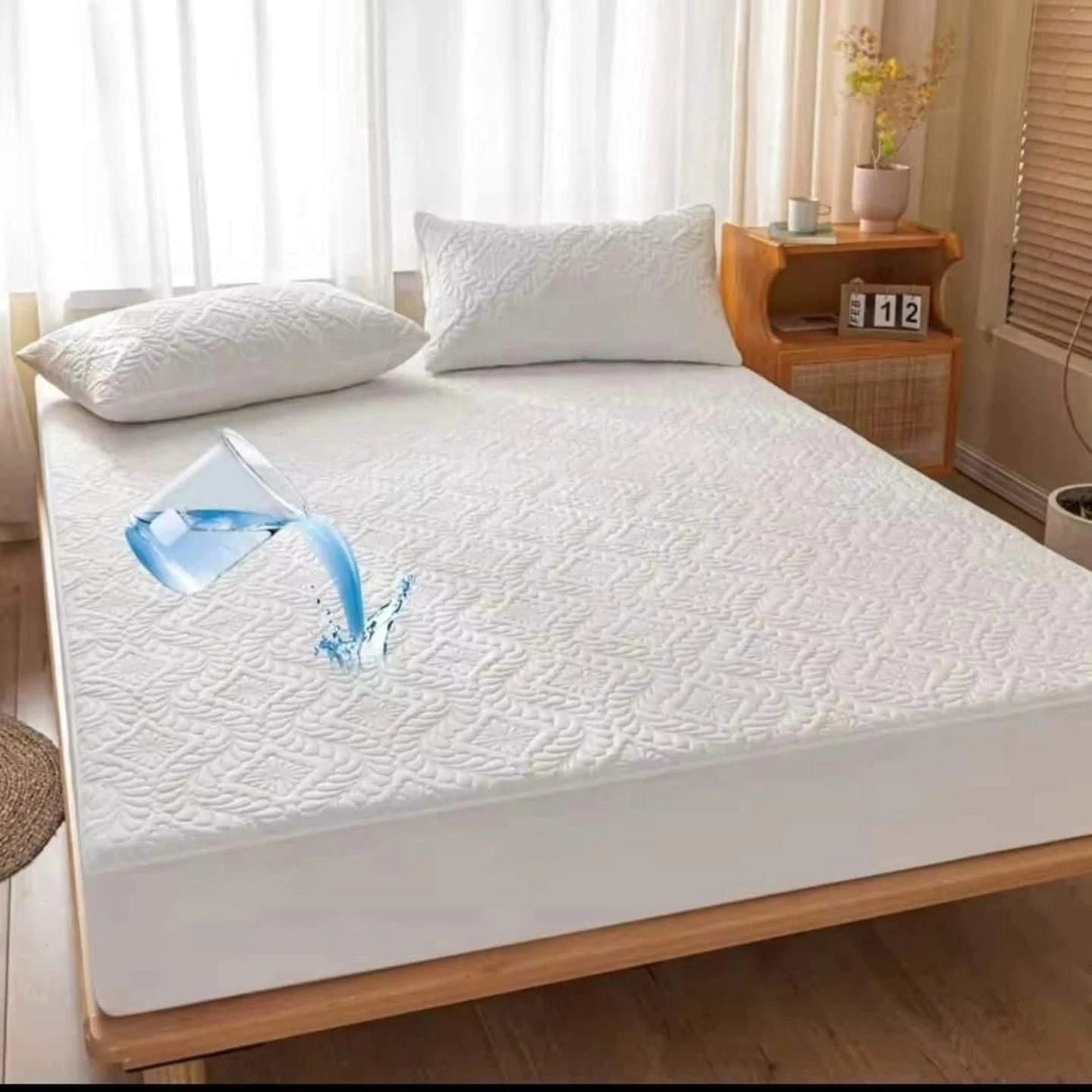Premium Waterproof Mattress Protector 5-Star Hotel Quality, Available in 7x6 / 7x7 bedding Mattress Protectors