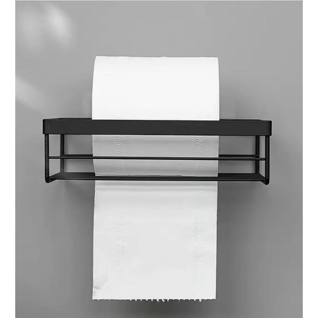 Punch Free Storage Rack for Toilet Paper & Towel Box | Strong Adhesive 18.5cmx14cmx5.5cm