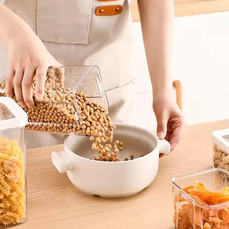 Quality Airtight Stackable Acrylic Cereal Containers | 2300ml, 15x8x24.3cm Storage Containers Food Storage Containers