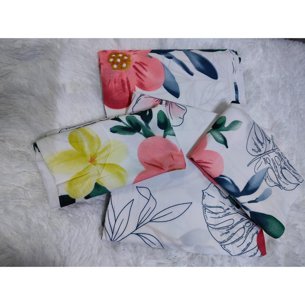 Quality Cotton Bedsheet Set | High Quality Cotton, Includes Pillowcases, Various Patterns | 2 Bedsheets 2 Pillowcases