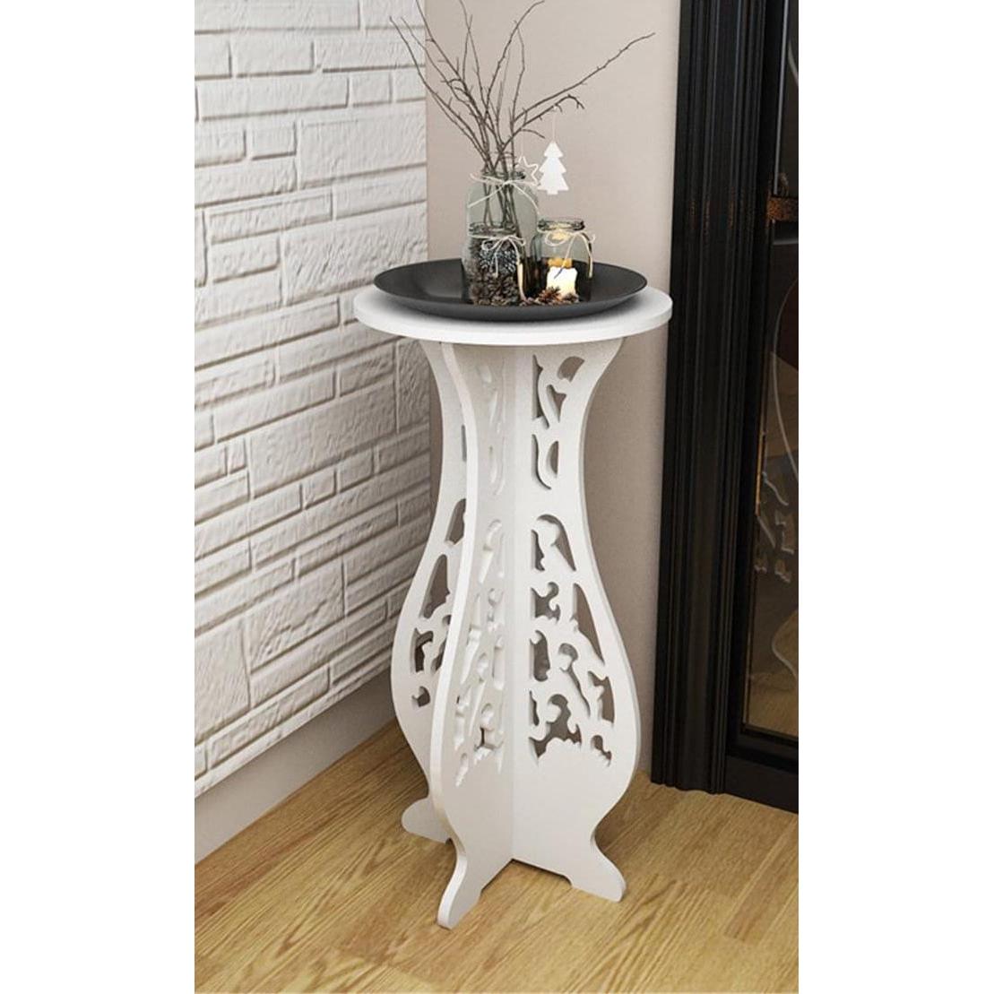 Quartered Decor Coffee Flower Table with Placemat