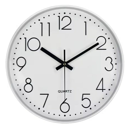 Quartz Wall Clock – 30cm Diameter with Gold Ring