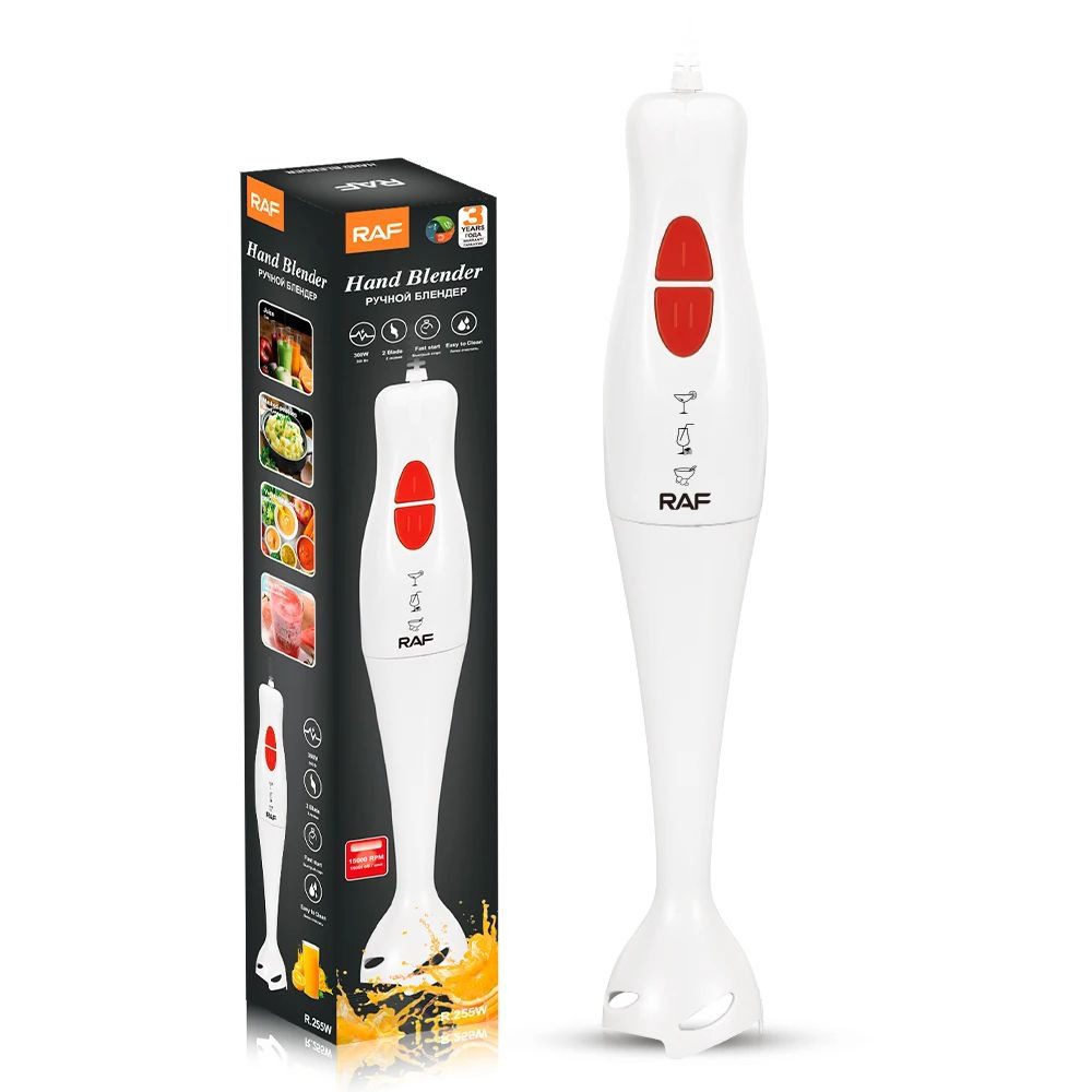 Raf Hand Blender Mixer 800W with 4 Blades for Juices and Purees