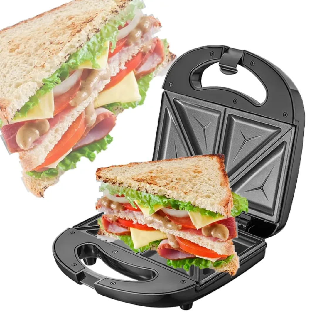 Rashnik RN-1702 Sandwich Maker 2 Slice, Nonstick Plates, Compact & Easy to Use. Sandwich Makers