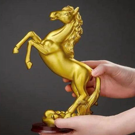 Rearing Horse Gold Decor | Elegant Home Accent - Two Designs Available Living Room Decor Figurines