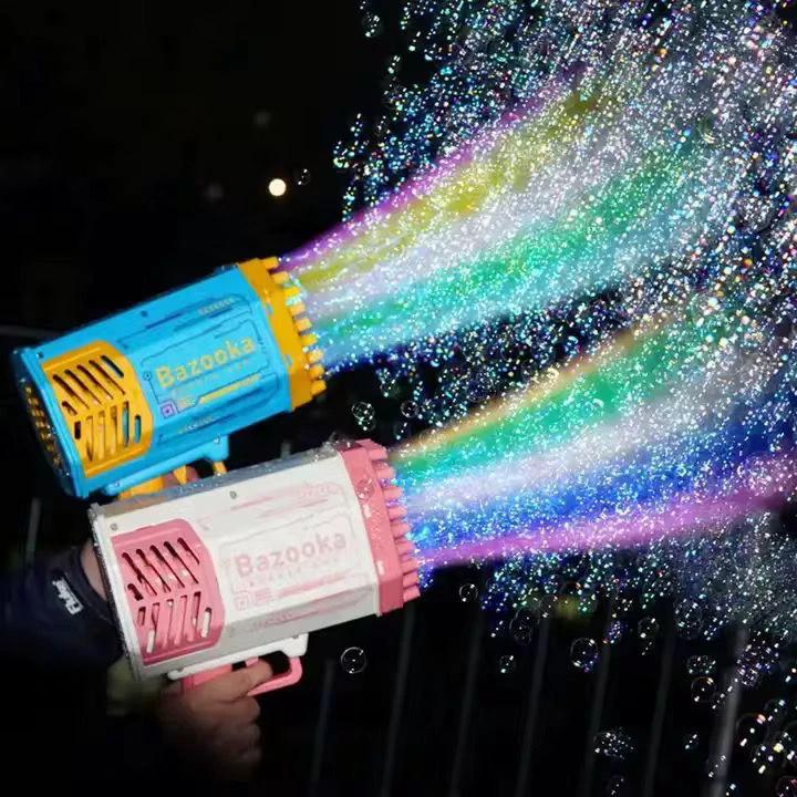 Rechargeable Bubble Gun for Outdoor Fun Available in Pink Purple Blue Toys & Learning Activities Bubble Blowing Toys