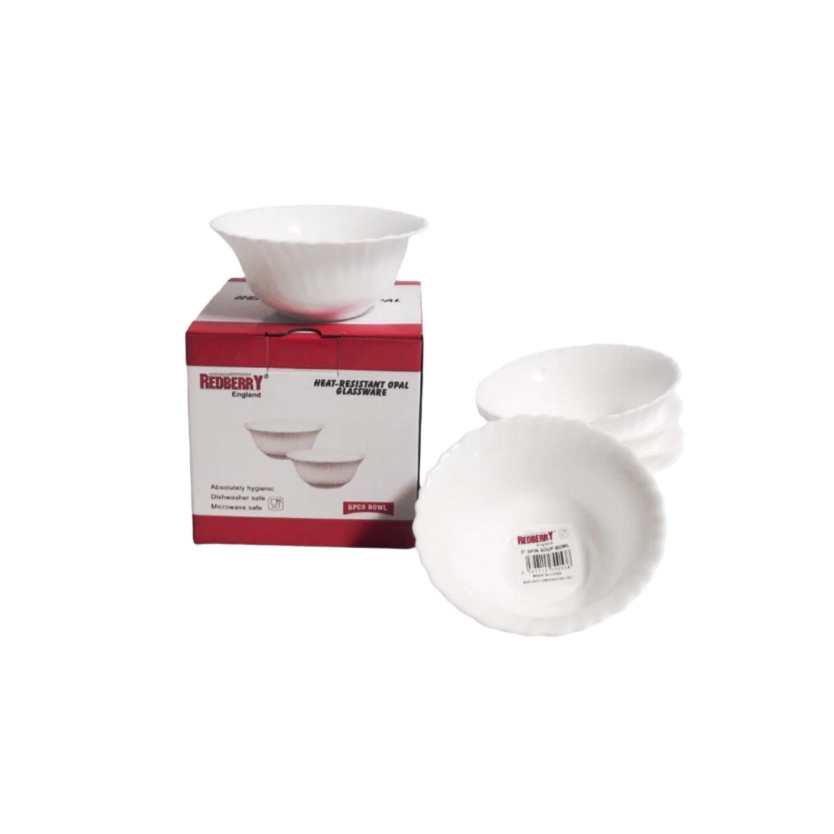 Redberry Opalware - 5" Spin Bowl (Plain)