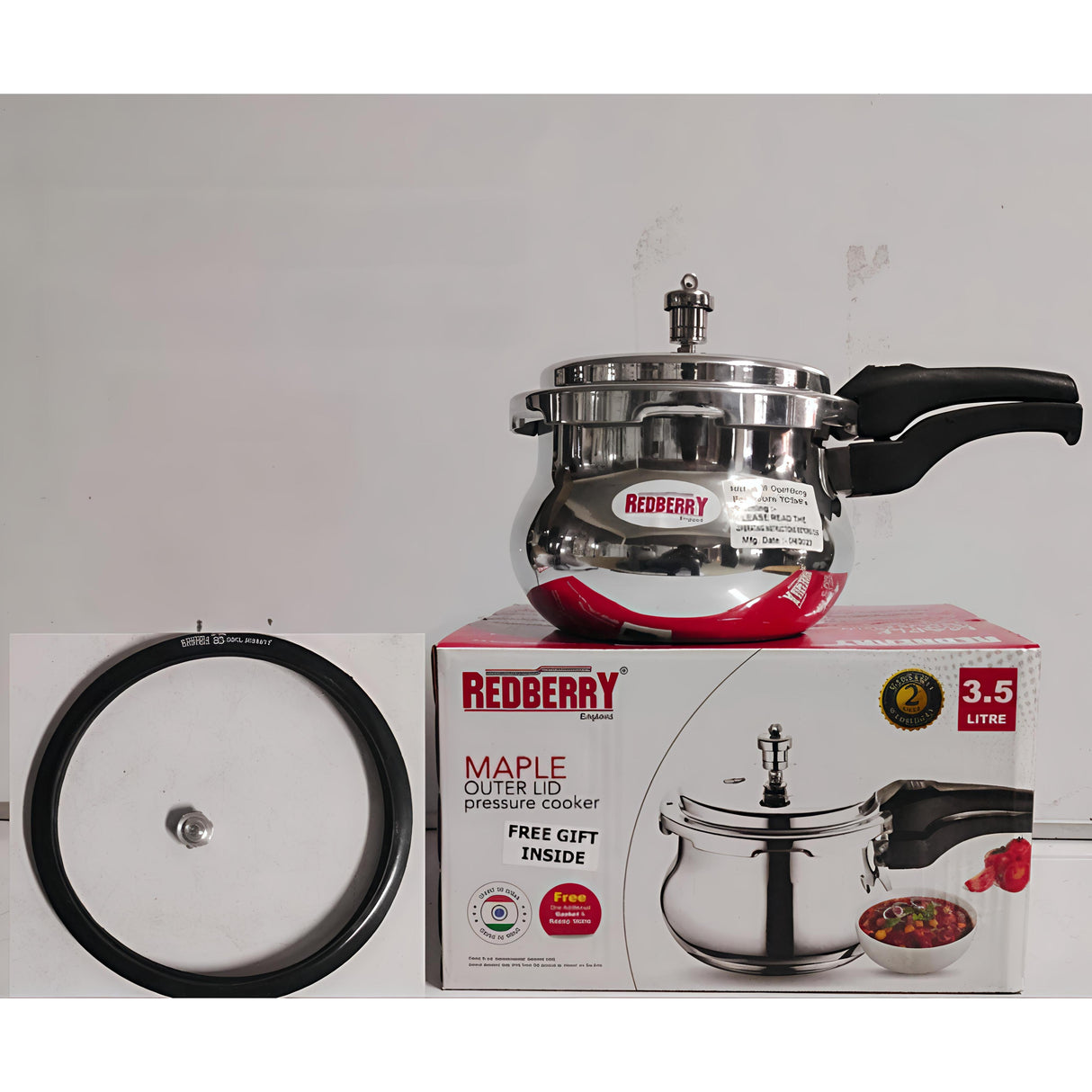 Redberry Premium Range Aluminium Maple Pressure Cooker