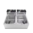 Redberry Premium Range Electric Fryer | Double 6 Litres | Dual Basket Stainless Steel Fryer