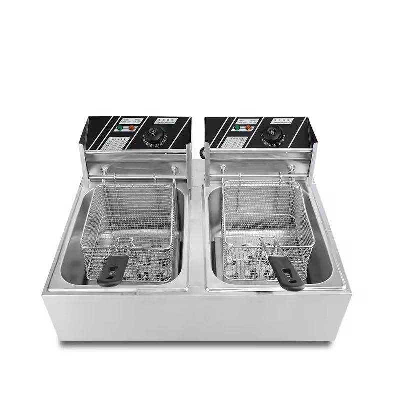 Redberry Premium Range Electric Fryer | Double 6 Litres | Dual Basket Stainless Steel Fryer