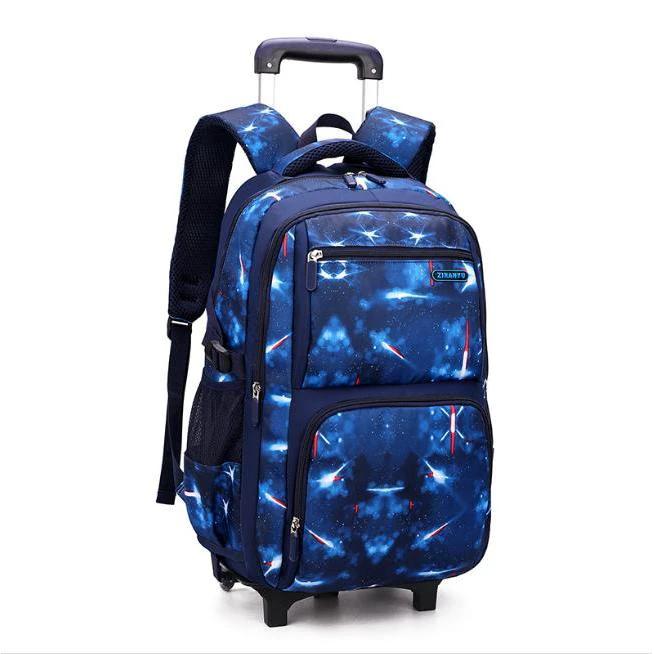 Rolling Trolley School Bag Durable & Spacious Backpack with Wheels Kids essential School Backpacks