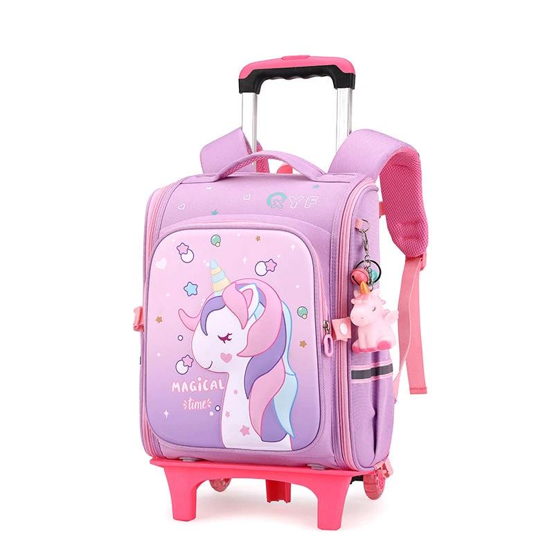 Rolling Trolley School Bag | High Capacity & Waterproof Kids essential School Backpacks