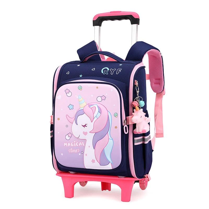 Rolling Trolley School Bag | High Capacity & Waterproof Kids essential School Backpacks