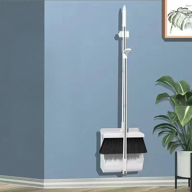 Rotating Long Broom and Dustpan Set with 360° Broom Handle