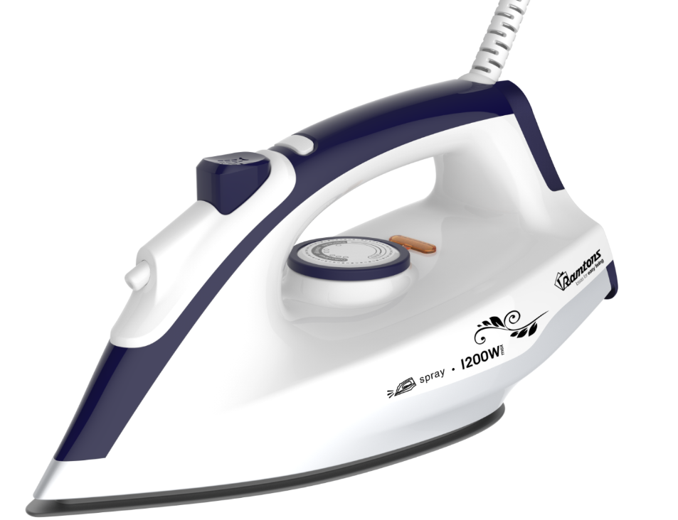 Dry Iron with Spray RM/693 – 1100–1300W Non-Stick Soleplate with Detachable Water Tank