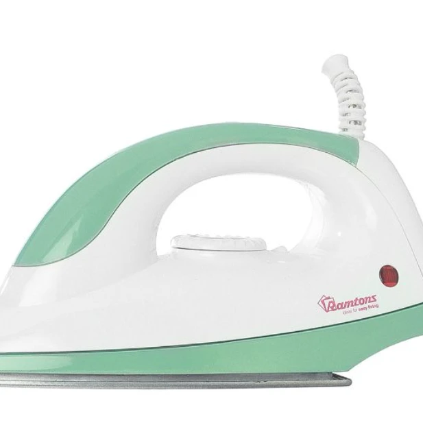 White and Green Dry Iron RM/180 – 1100W Stainless Steel Soleplate Electric Iron dry iron Irons