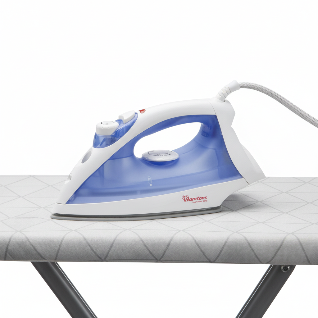 Ramtons Steam Iron 1200W Light Blue – Non-Stick Soleplate with Spray & Steam Function