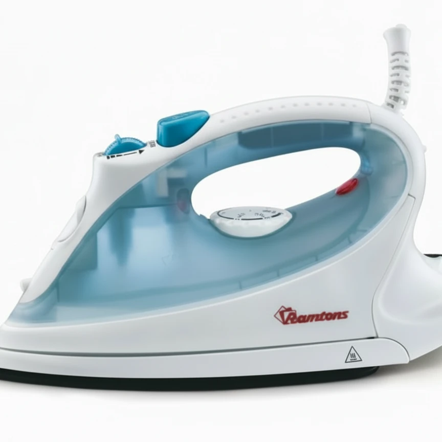 White and Blue Steam Iron RM/187 – 1600W Non-Stick Soleplate with Spray & Self-Clean steam iron Irons