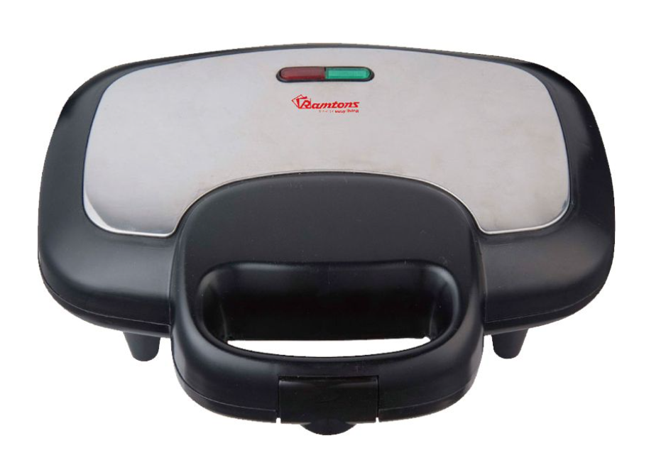 2 Slice Sandwich Toaster RM/478 – Black & Stainless Steel Non-Stick Sandwich Maker