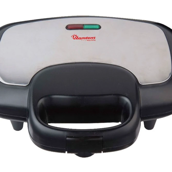 2 Slice Sandwich Toaster RM/478 – Black & Stainless Steel Non-Stick Sandwich Maker toasters and grills Sandwich Makers