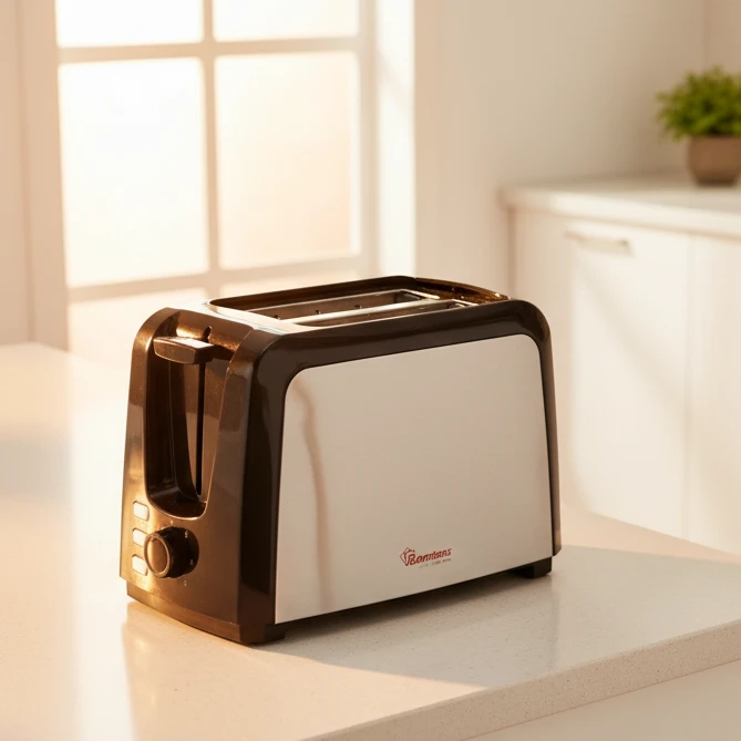 2 Slice Pop Up Toaster RM/564 Stainless Steel with Defrost & Reheat – 826W 2 Slice Pop Up Toaster Toasters
