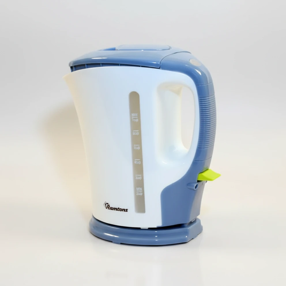 Cordless Electric Kettle 1.5 Liters White and Blue - RM/324 Kitchen Appliances Electric Kettles