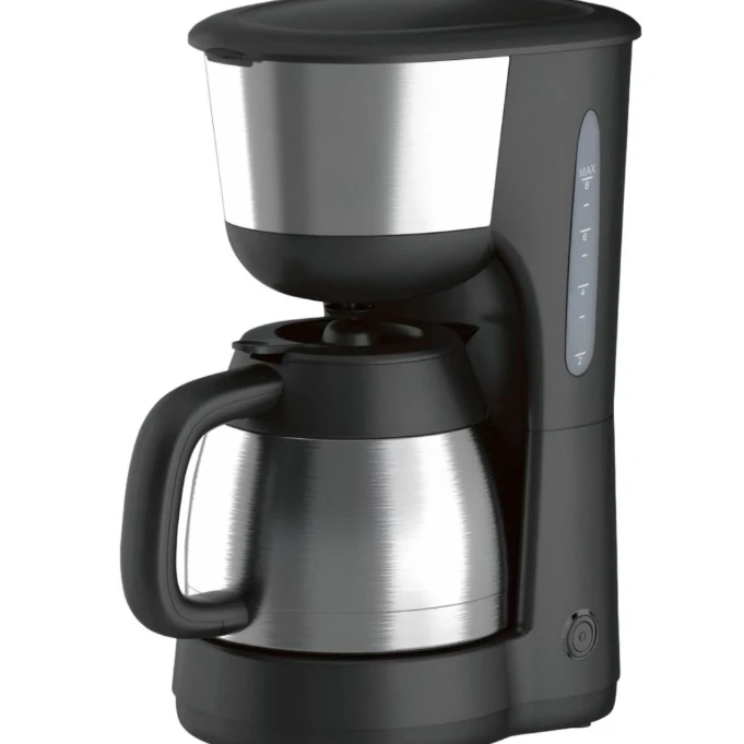 Coffee Maker Black - 1.0L Stainless Steel Jug with Keep Warm Kitchen Appliances Drip Coffee Makers