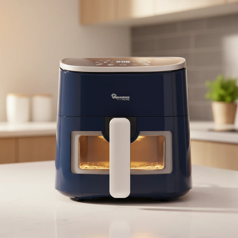 Air Fryer 3.5 Litre Blue - 1300W with 8 Preset Cooking Modes Kitchen Appliances Air Fryers