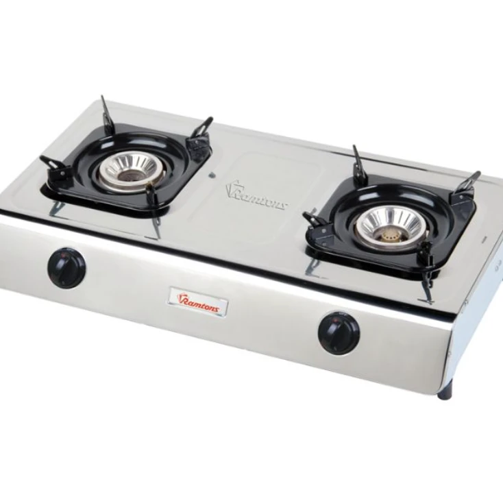 Gas Cooker 2 Burner Stainless Steel - RG/518 Kitchen Appliances Cooktops