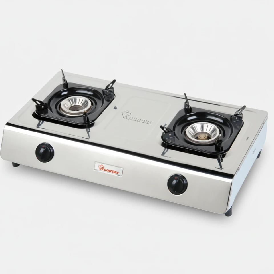 Gas Cooker 2 Burner Stainless Steel - RG/514 Kitchen Appliances Cooktops