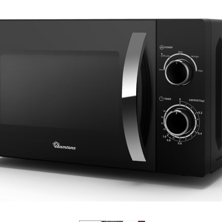 20 Liters Manual Microwave Black - RM/557 Kitchen Appliances Microwave Ovens
