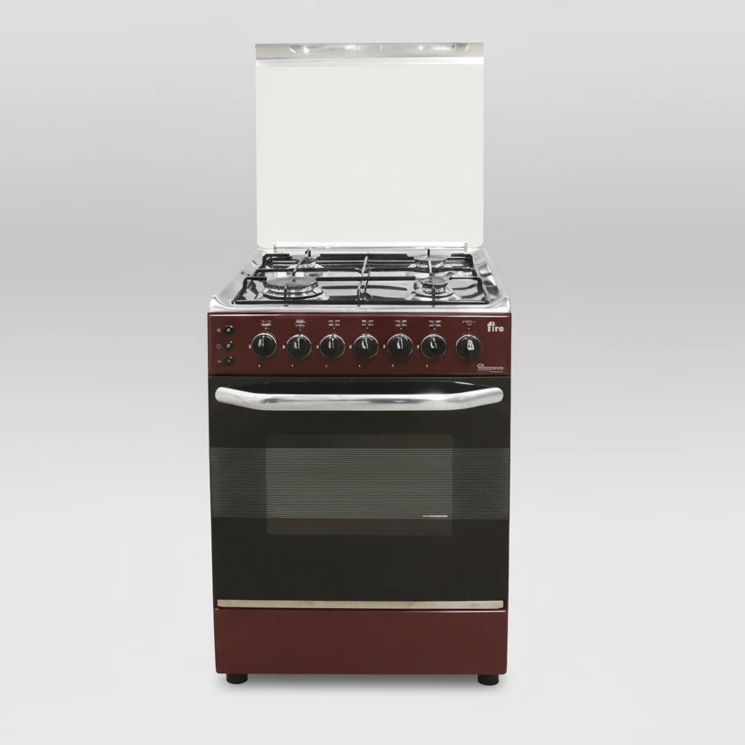 4 Gas 55x55 Dark Red Cooker - EB/303 Home Appliances Ranges