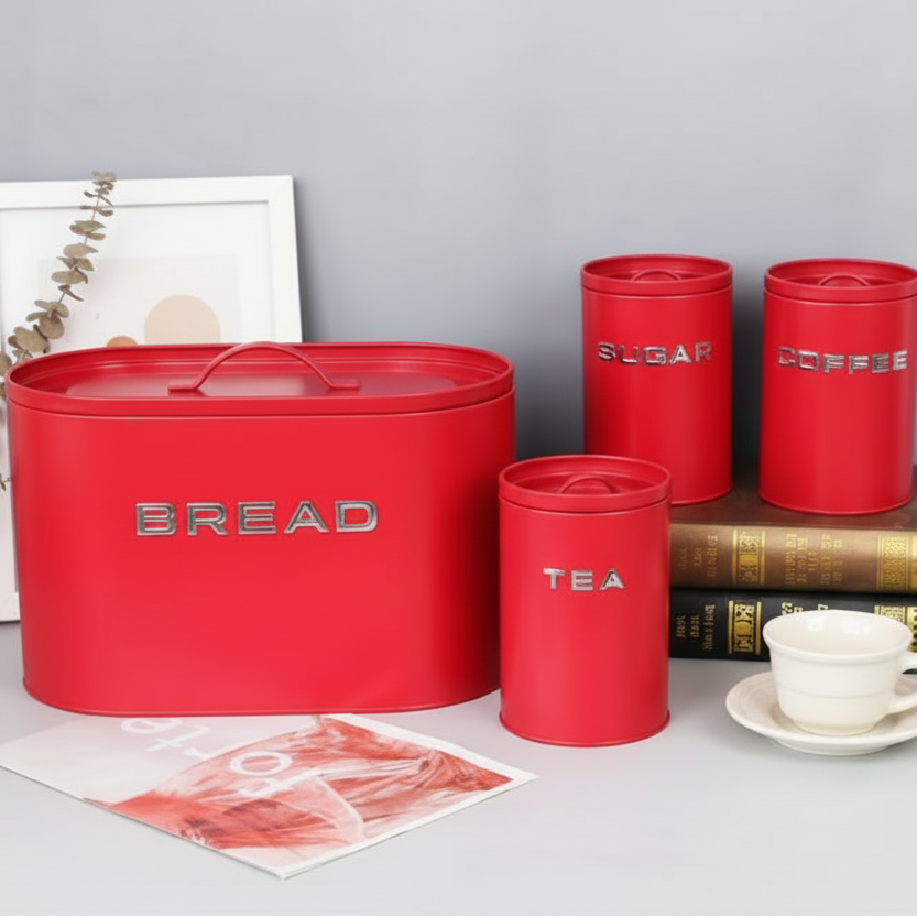 Unique and Elegant Bread Storage Bin with 3 Piece Canisters Kitchen & Dining Bread Boxes & Bags