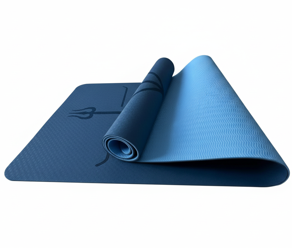 Two-Tone Quality Yoga Mat with Storage Bag