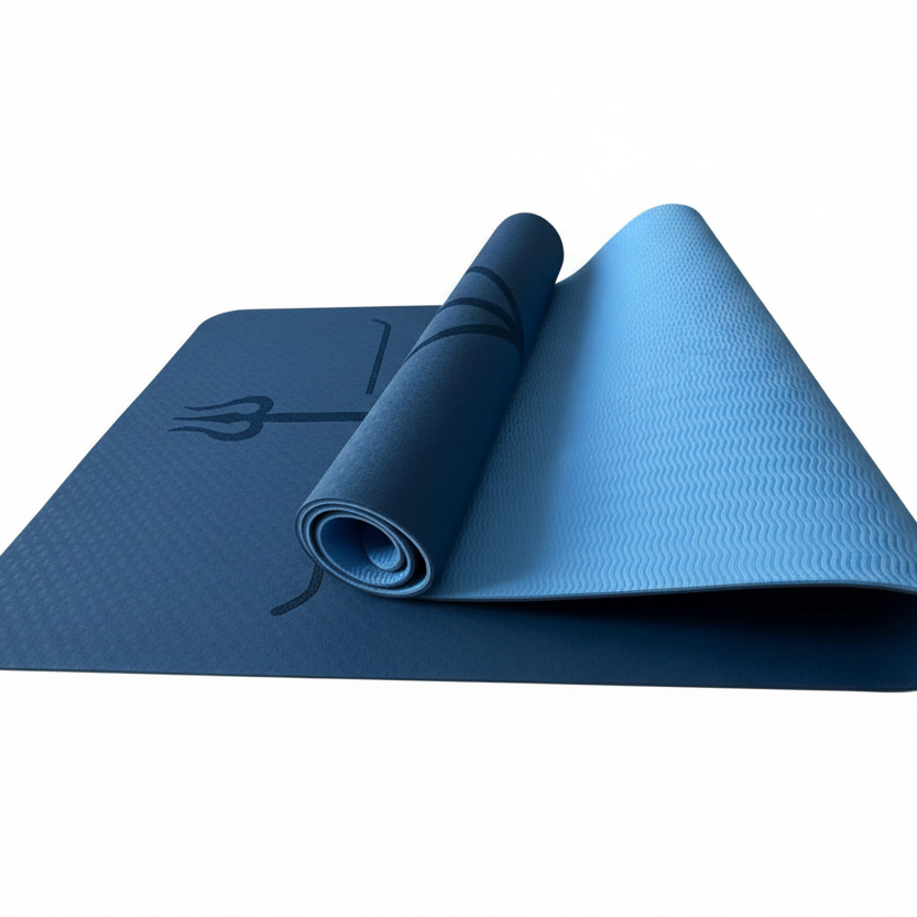 Two-Tone Quality Yoga Mat with Storage Bag Sports & Fitness Yoga & Pilates Mats