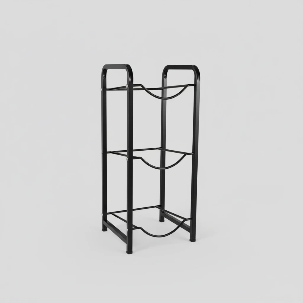 3 Water Bottle Holder Rack Heavy Duty Carbon Steel Home & Garden Kitchen Counter & Beverage Station Organizers