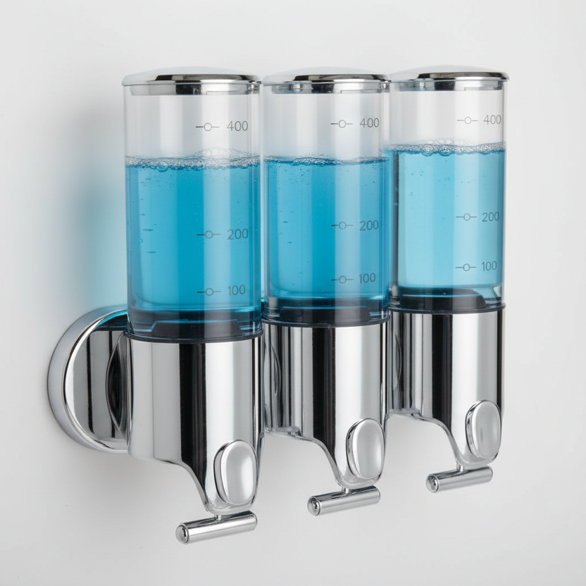 Wall-Mounted Multi-Chamber Soap Dispenser