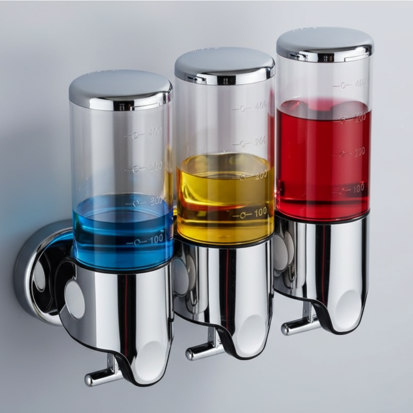 Wall-Mounted Multi-Chamber Soap Dispenser