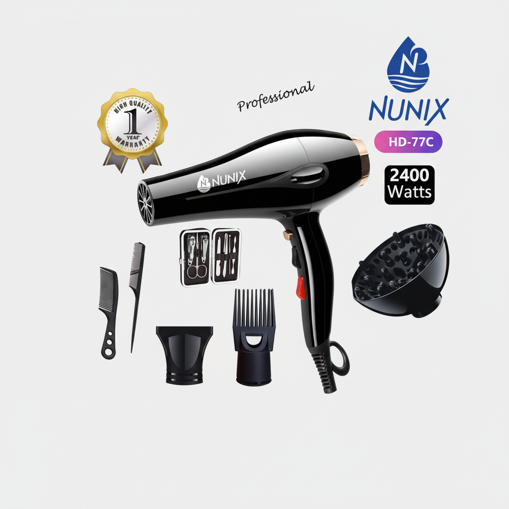 Nunix HD-77C 2400W Professional Hair Blow Dryer