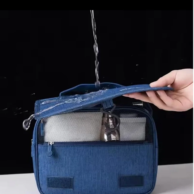 High Quality Foldable Cosmetic Bag - Portable Travel Toiletries Organizer with Hooks Travel Accessories Toiletry Bags