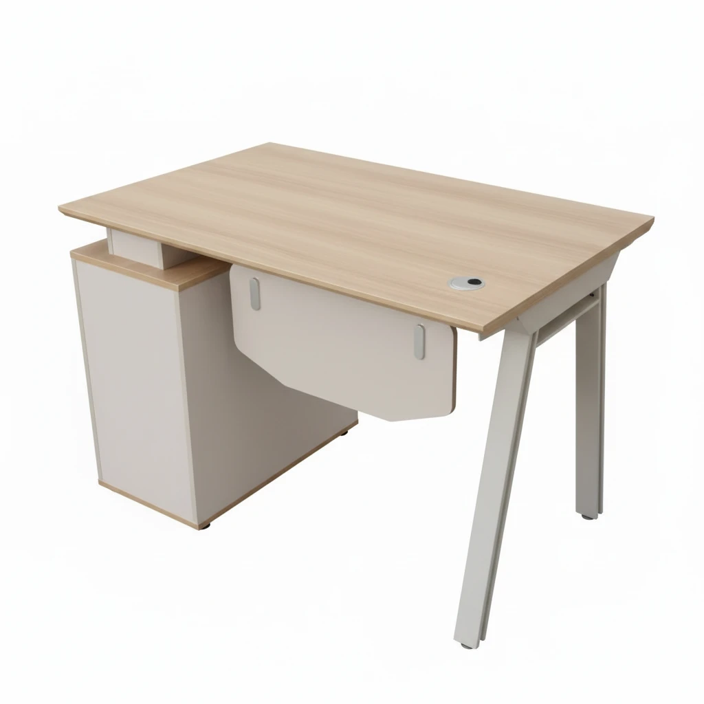 Office Table - Modern 140cm x 60cm x 75cm with Storage (HQ25-143) Furniture Desks