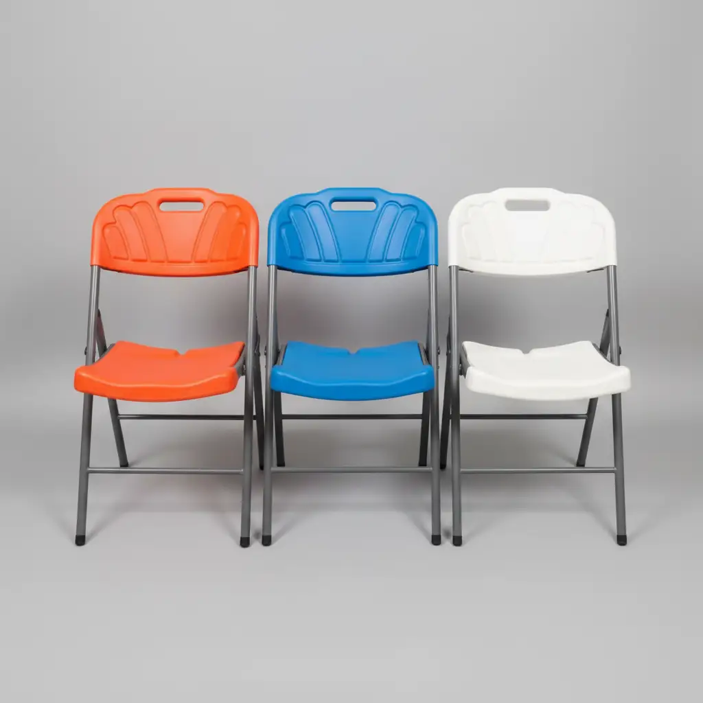 Foldable Plastic Chair with Carry Handle Folding Chair Folding Chairs