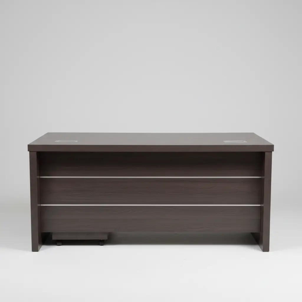 Executive Office Desk with Mobile Pedestal - Dark Walnut Office Desk Executive Desks