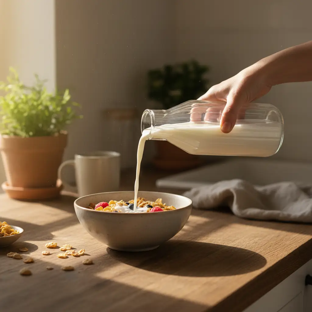 Ribbed Glass Bottle with Cork Lid - 850ml Kitchenware Food Storage Containers