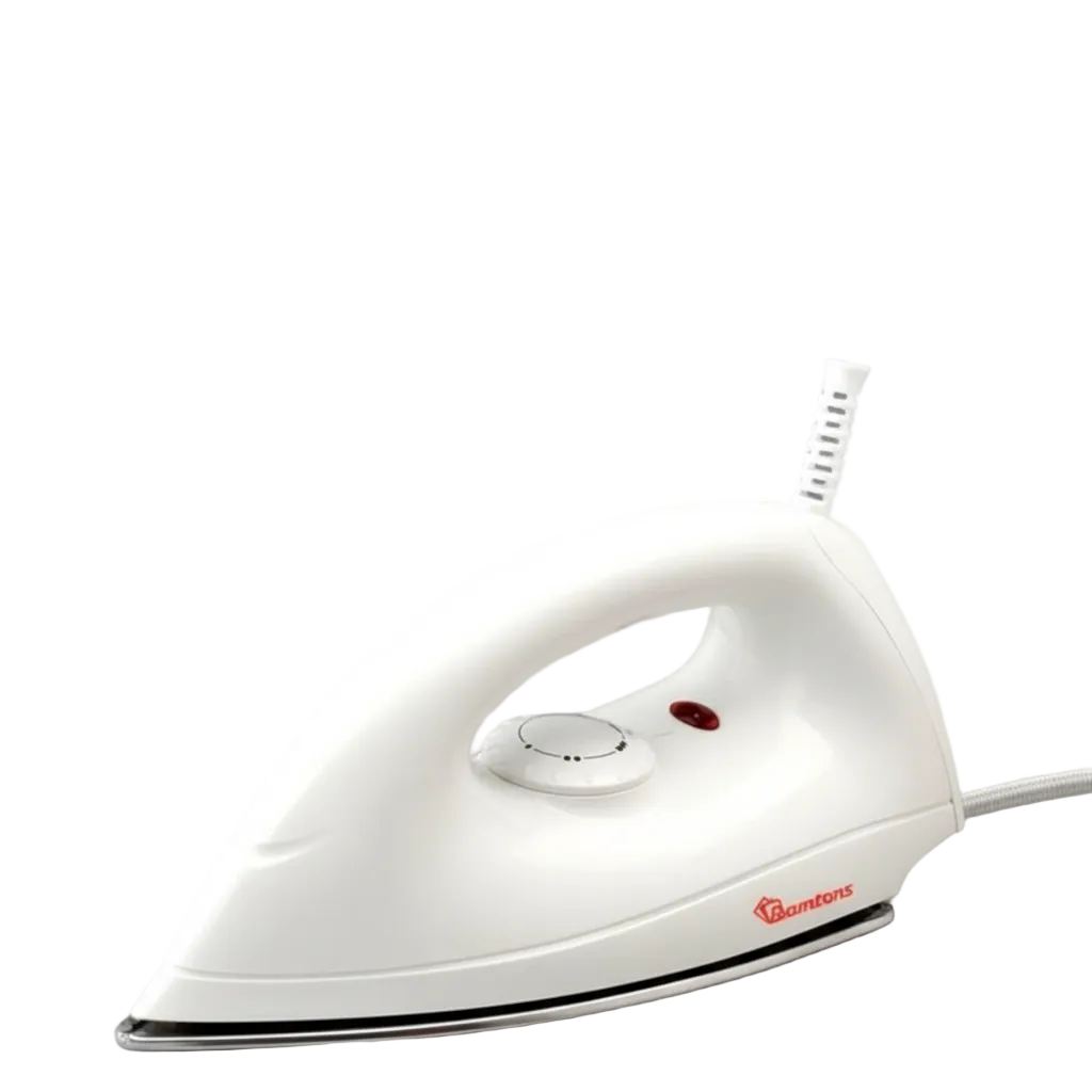 White Dry Iron RM/305 – 1000W Non-Stick Soleplate Electric Iron